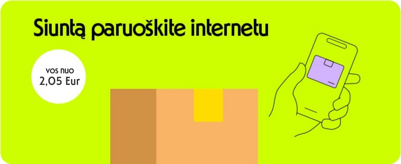 Siuntą paruoškite internetu vos nuo 2,05 Eur